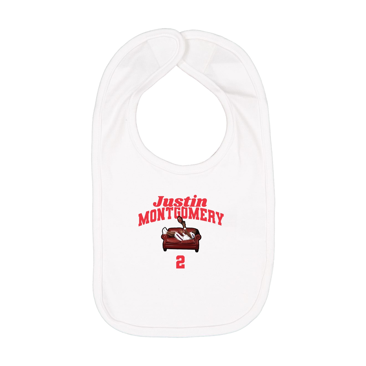 Infant Bib — Signature Arch in White