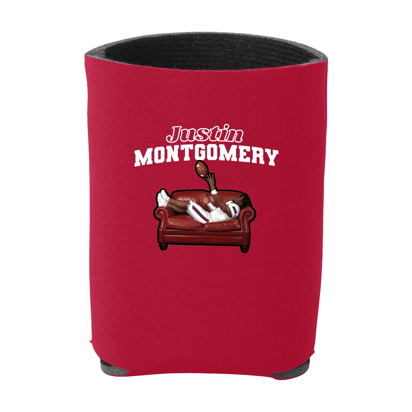Can Holder — Name Arch in Red