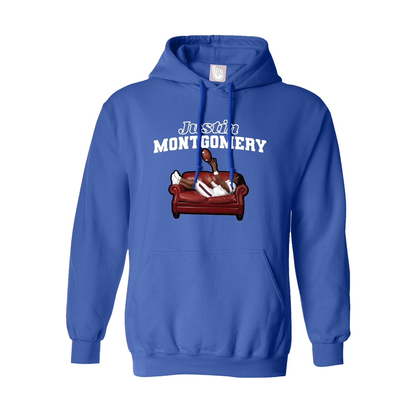 Hoodie — Name Arch in Royal