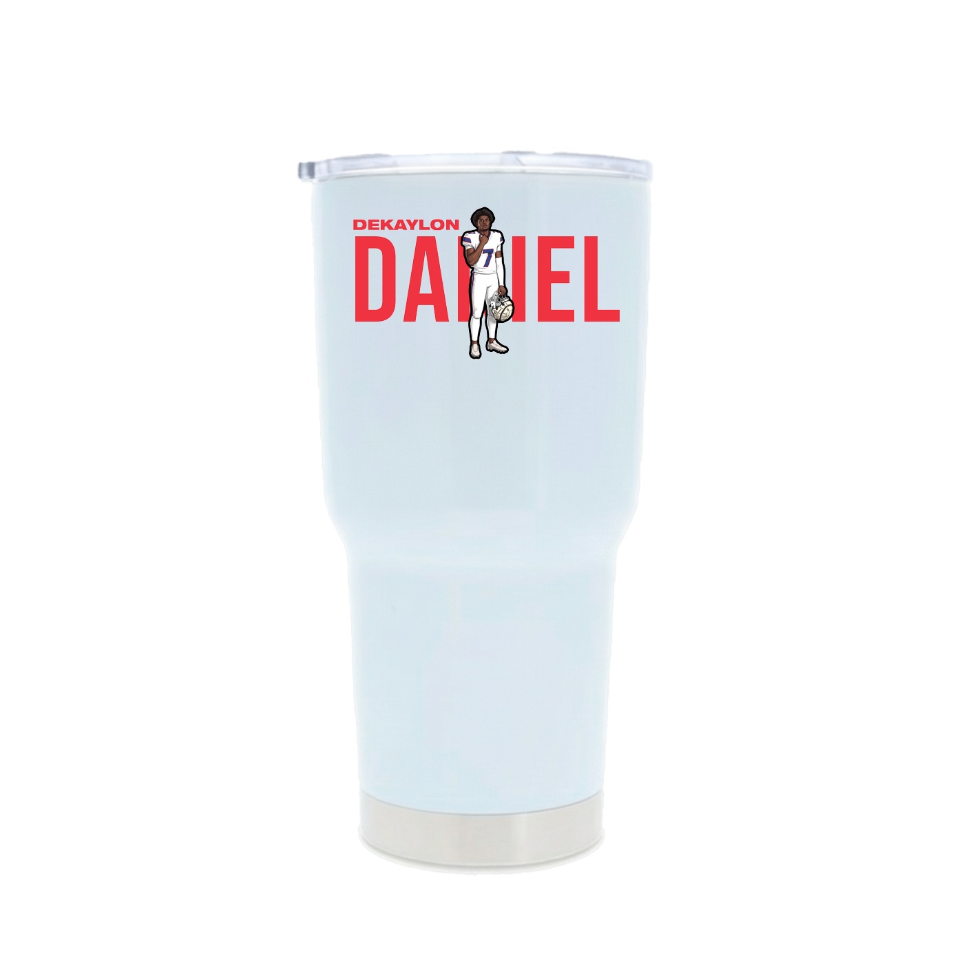 30oz Stainless Steel Tumbler — Player Name in White