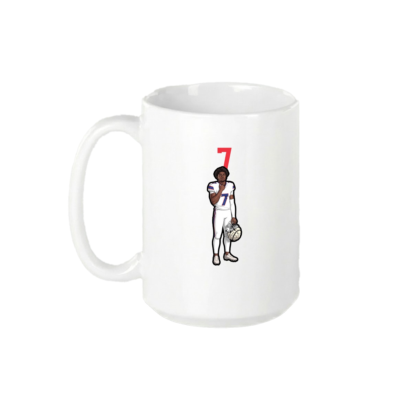 15oz Coffee Mug — Number Top in White