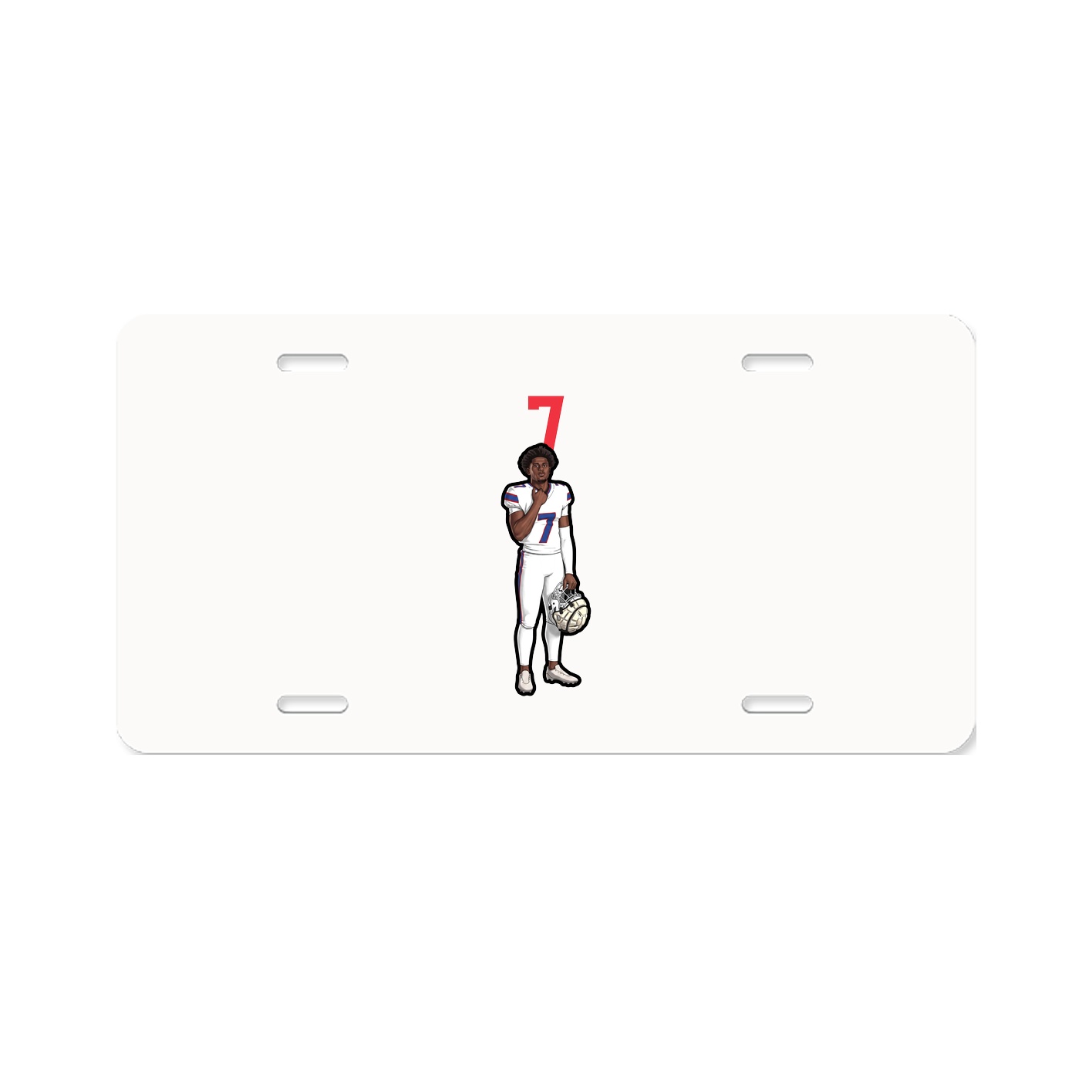 License Plate — Number Top in Classic