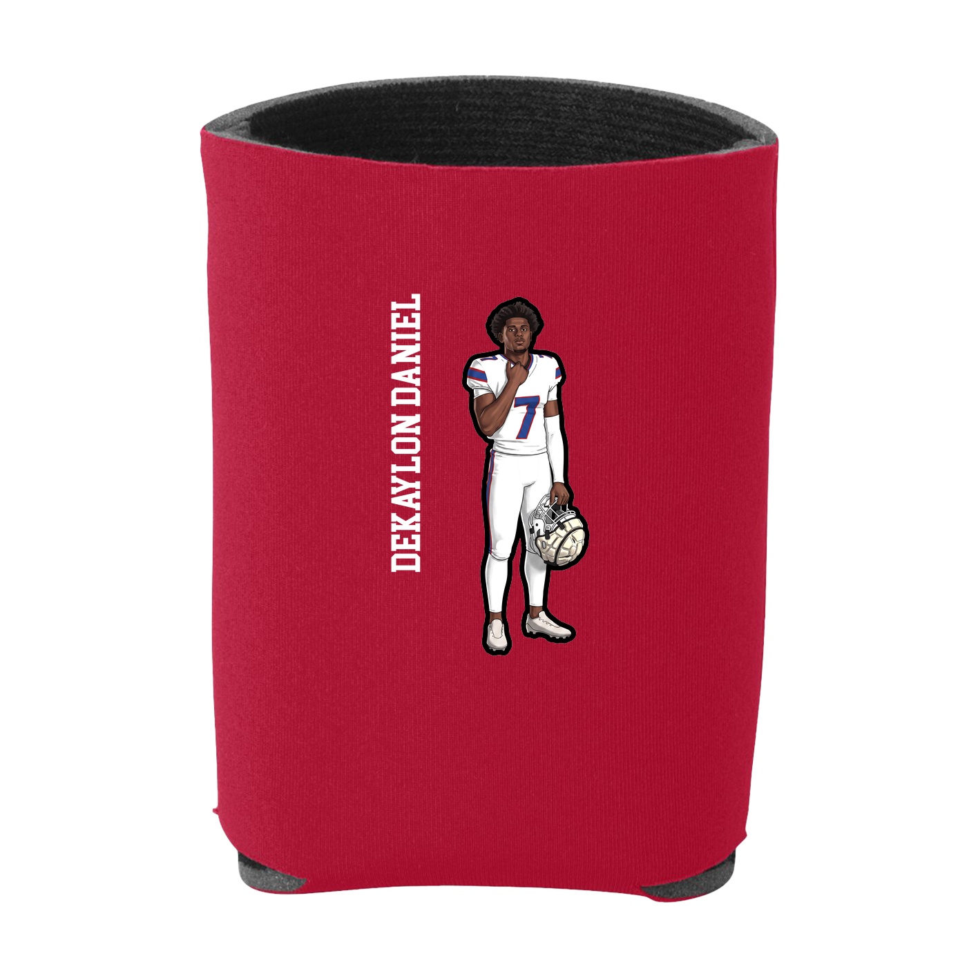 Can Holder — Name Vertical in Red