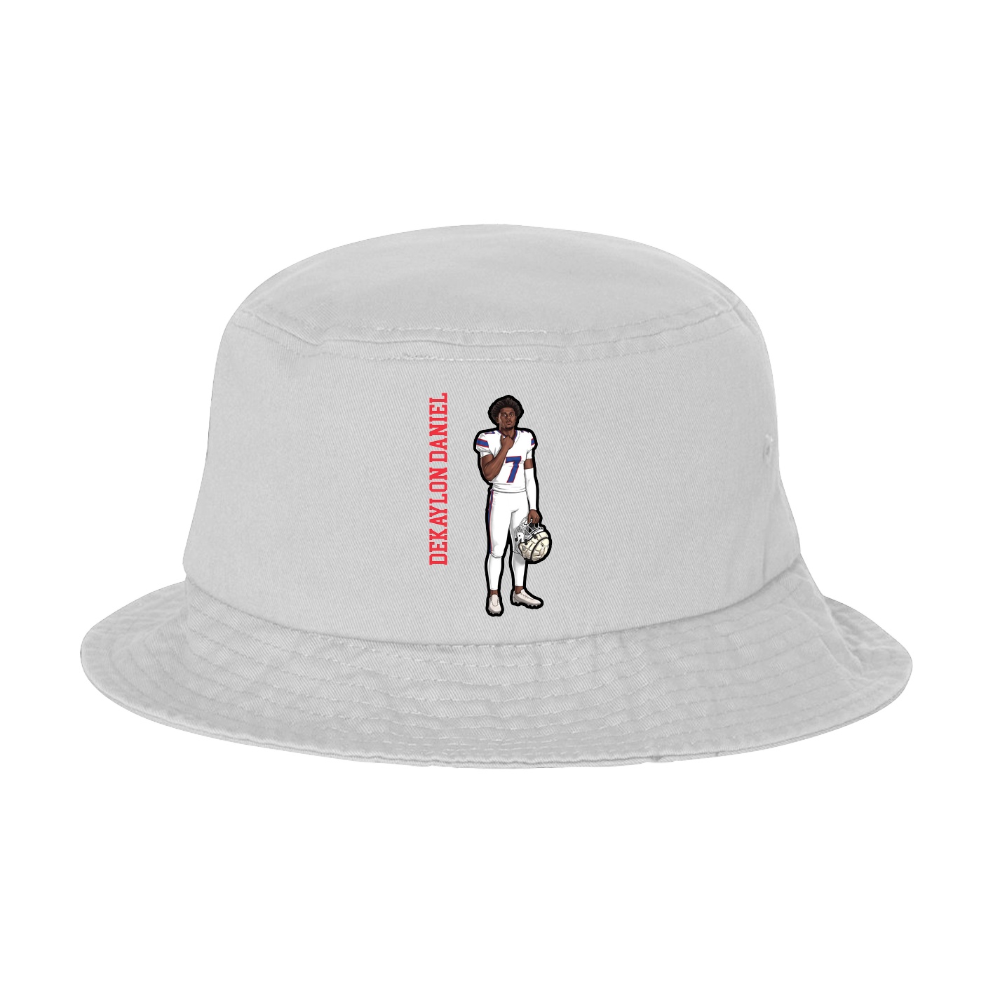 Bucket Cap — Name Vertical in White