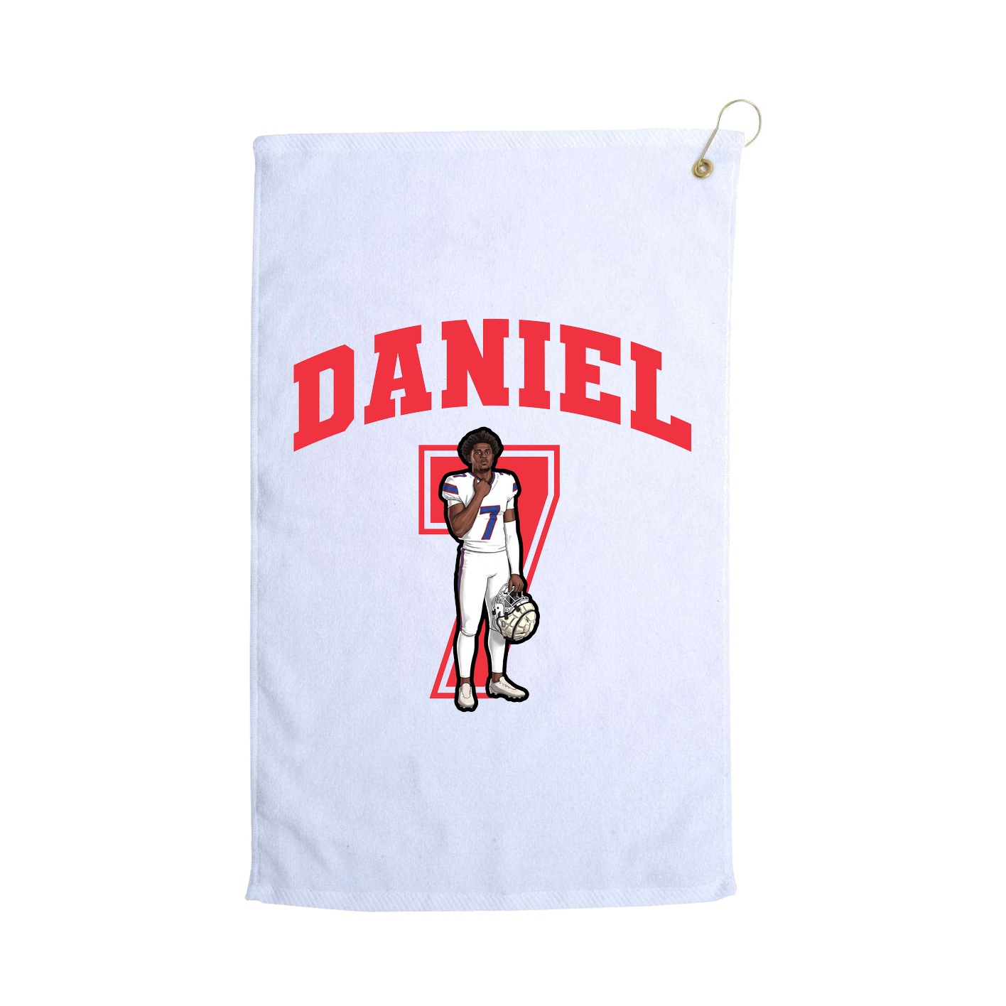 Golf Towel — Number in White