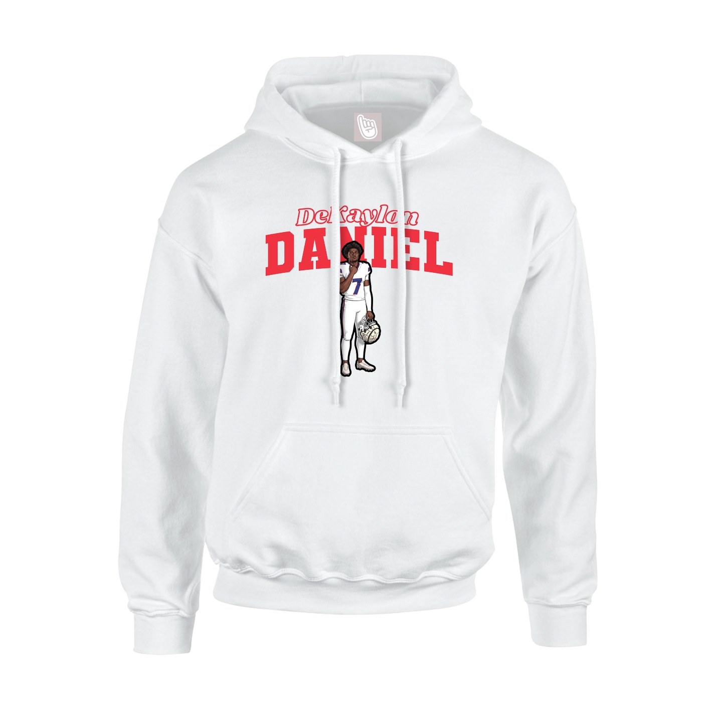 Hoodie — Name Arch in White