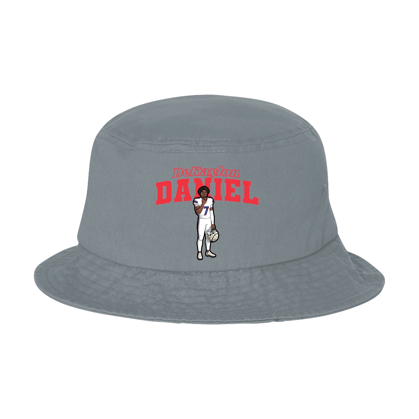 Bucket Cap — Name Arch in Grey