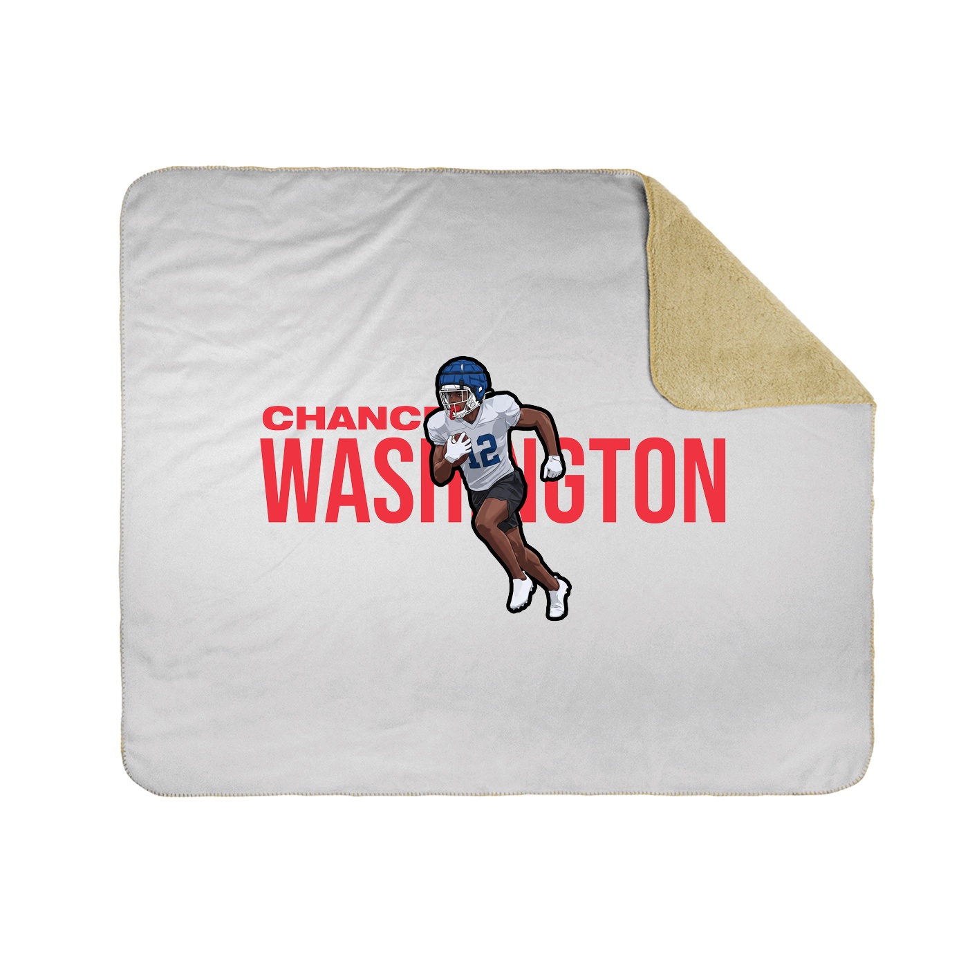 Throw Blanket — Player Name in White