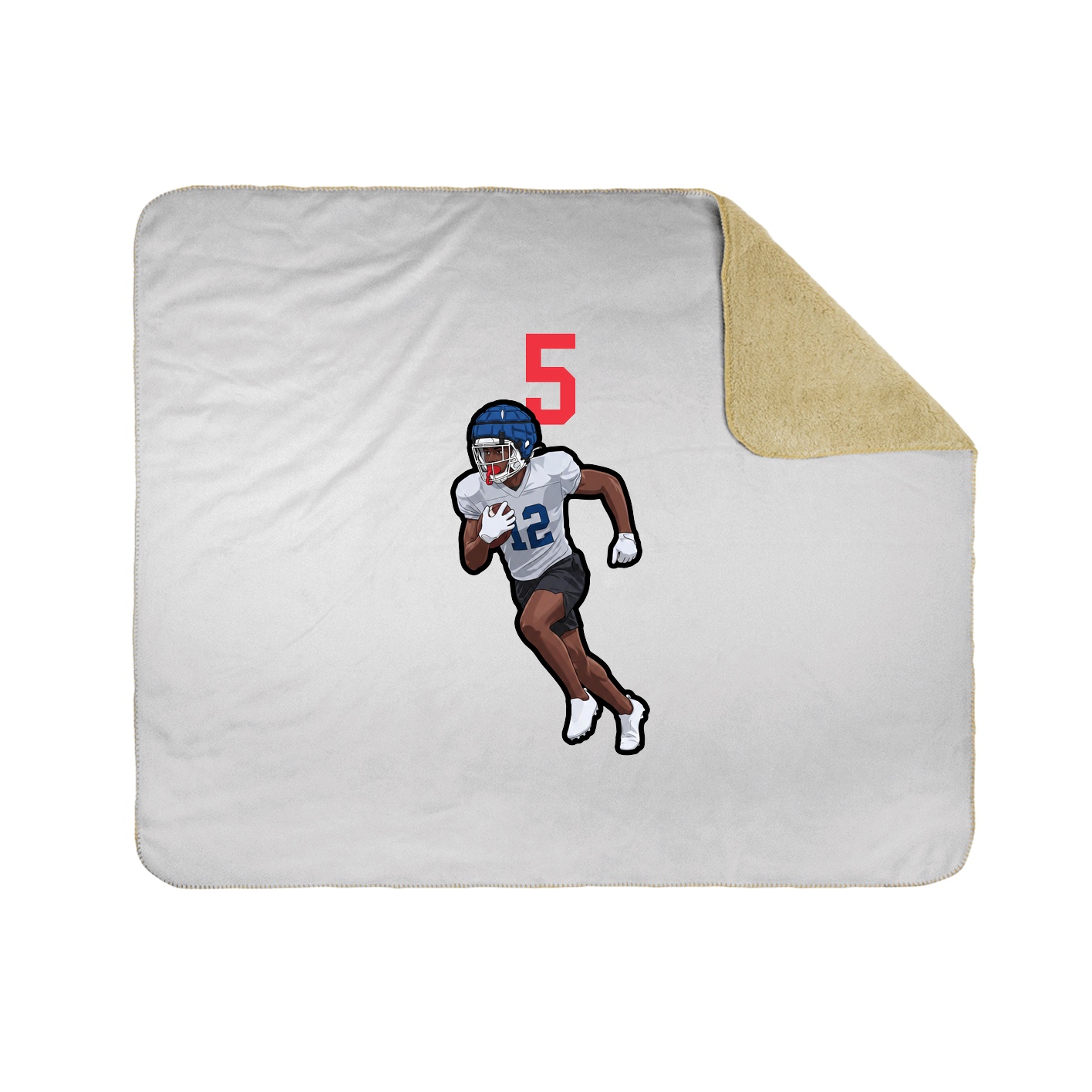 Throw Blanket — Number Top in White