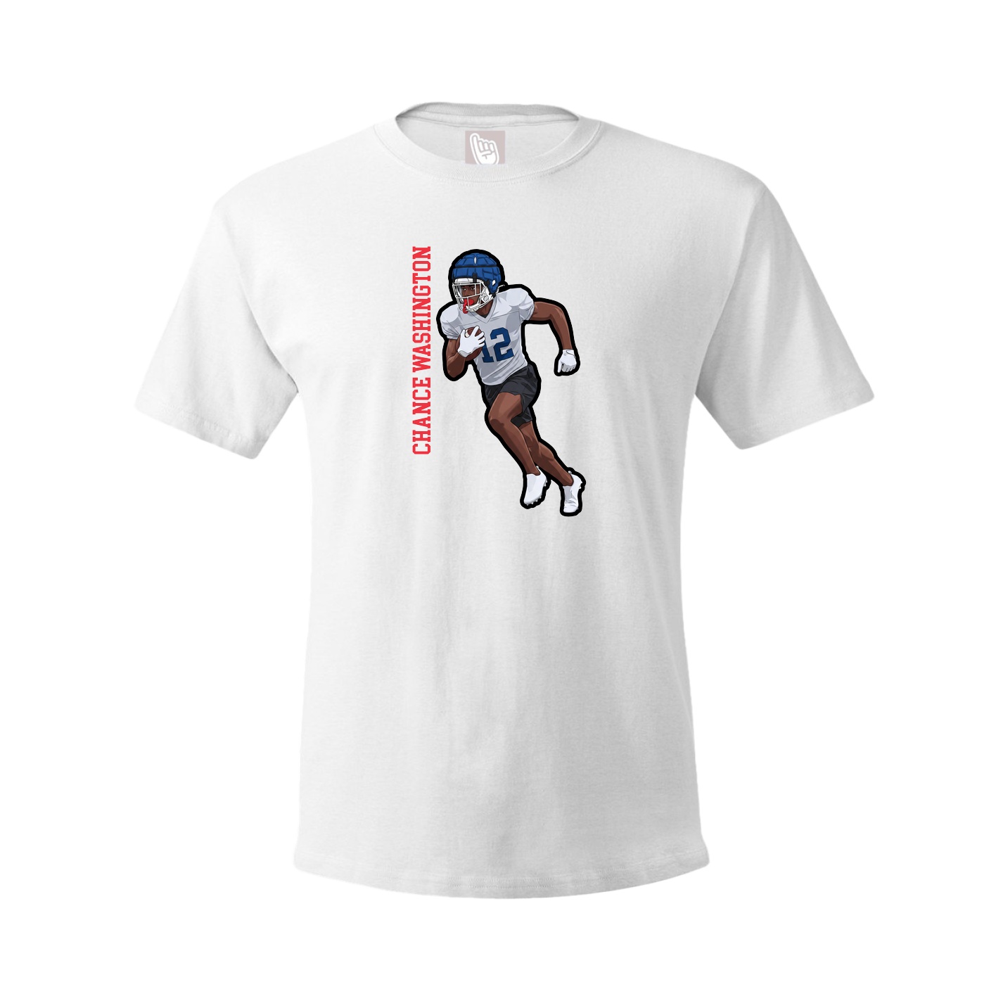 Youth Tee — Name Vertical in White