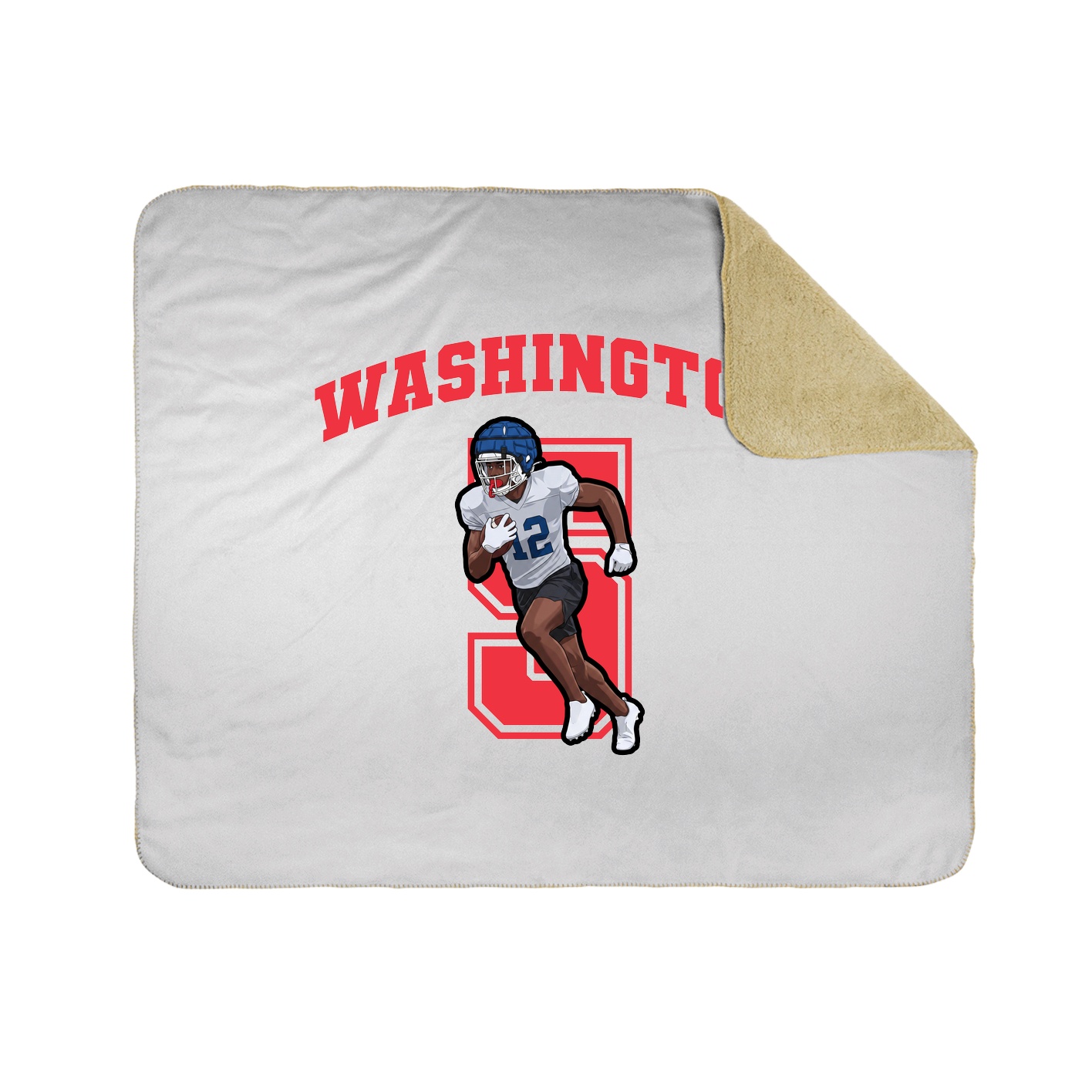 Throw Blanket — Number in White