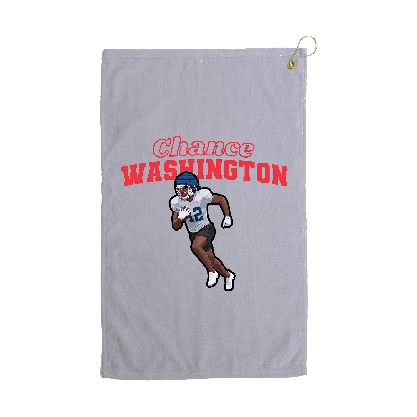 Golf Towel — Name Arch in Grey