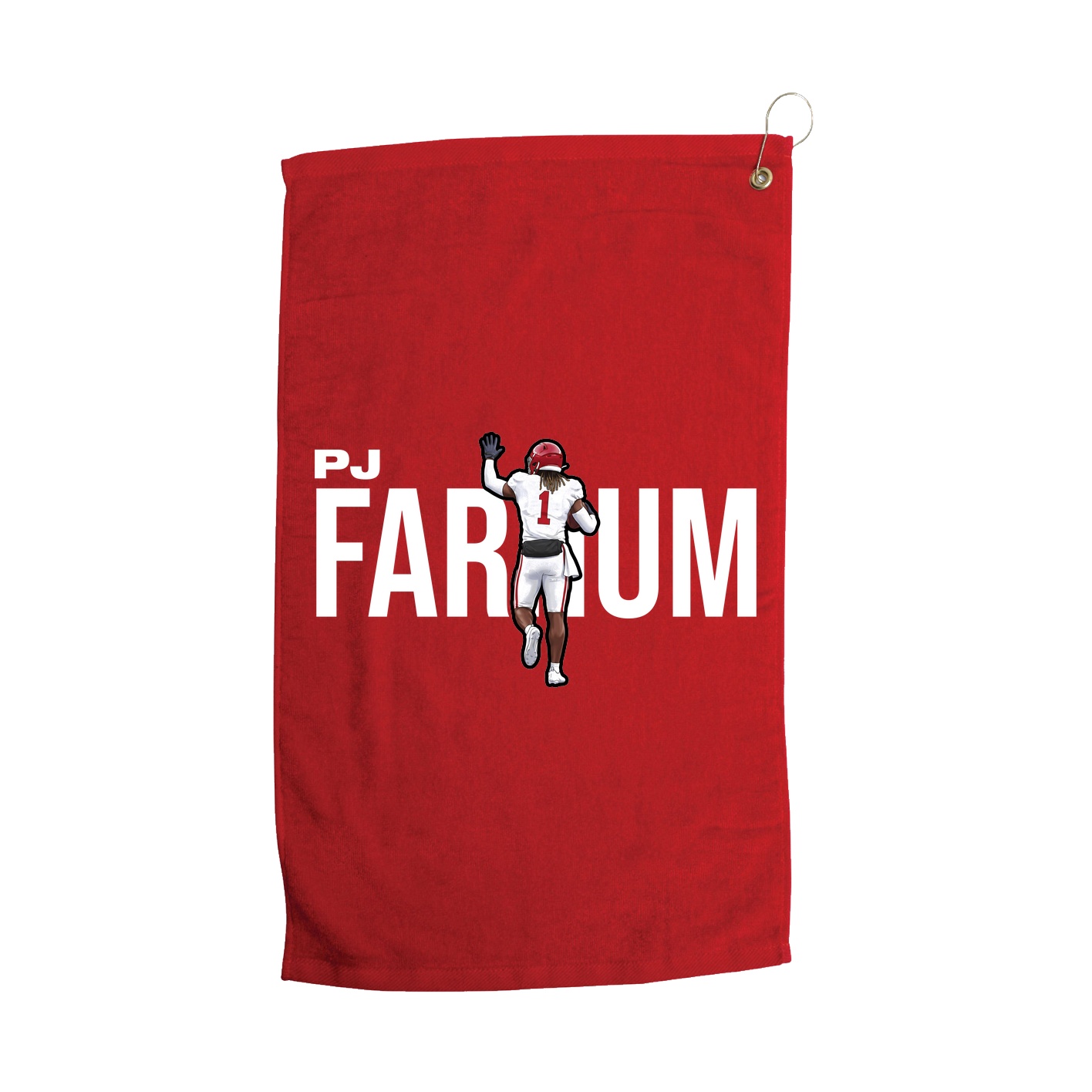 Golf Towel — Player Name in Red