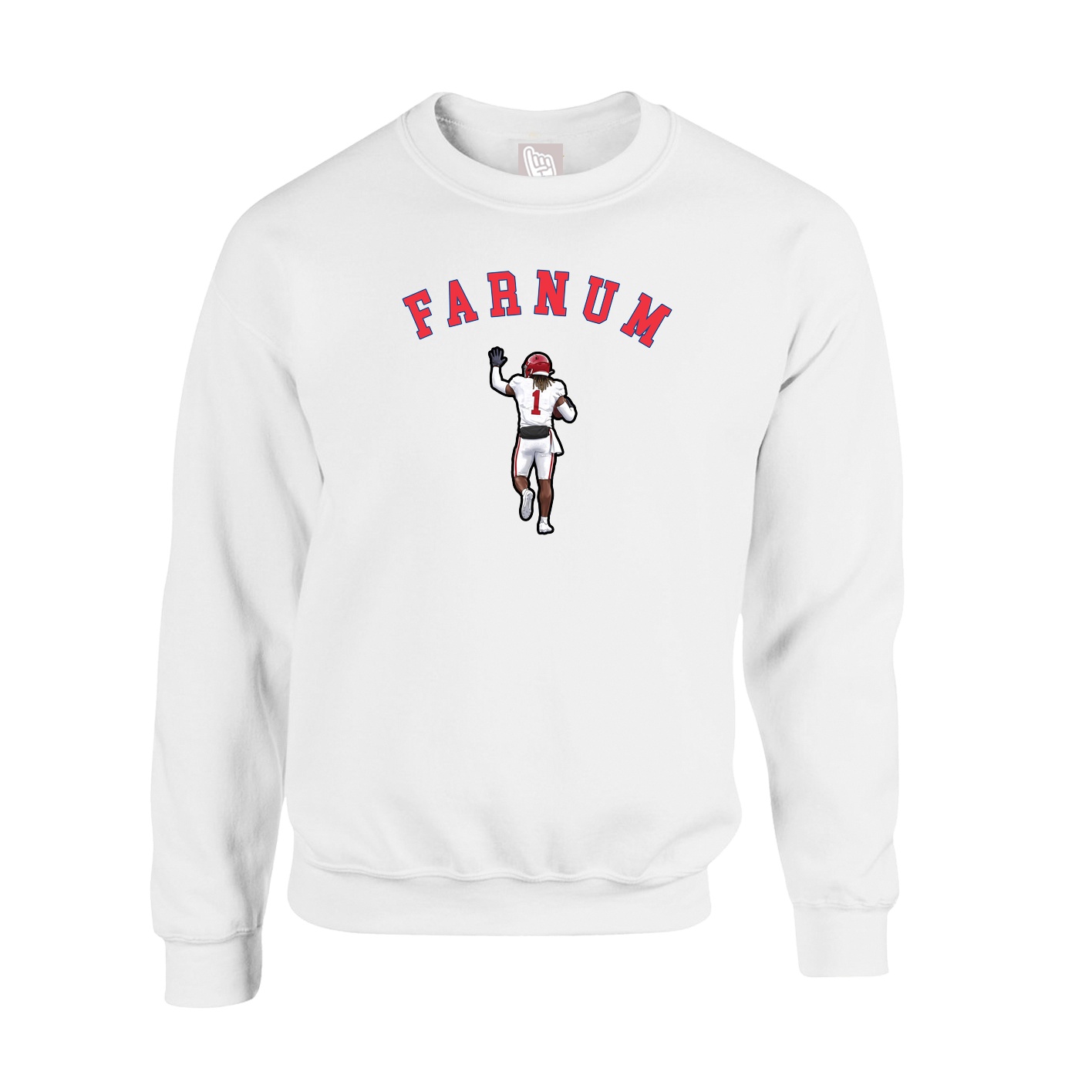 Fleece Crew — Shirsey Arch in White