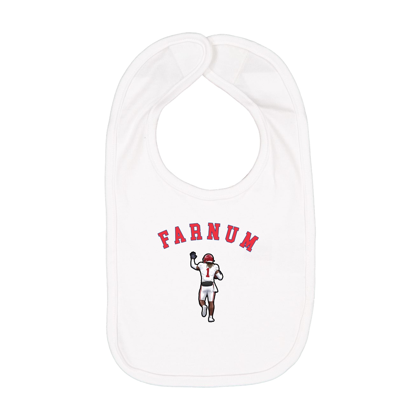 Infant Bib — Shirsey Arch in White