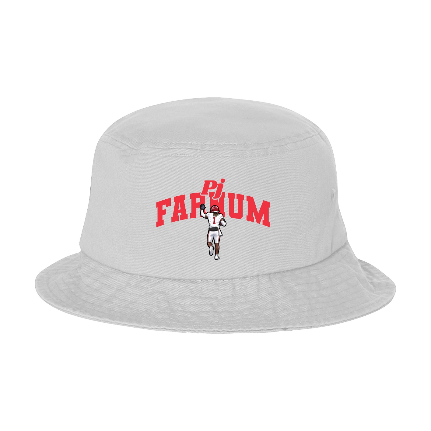 Bucket Cap — Signature Arch in White