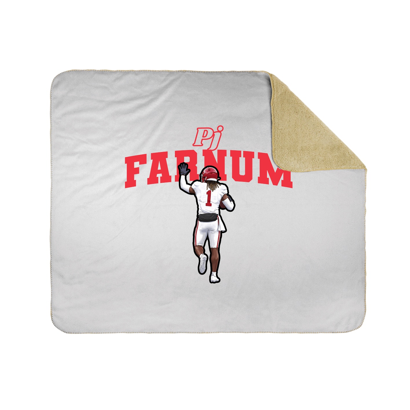 Throw Blanket — Name Arch in White
