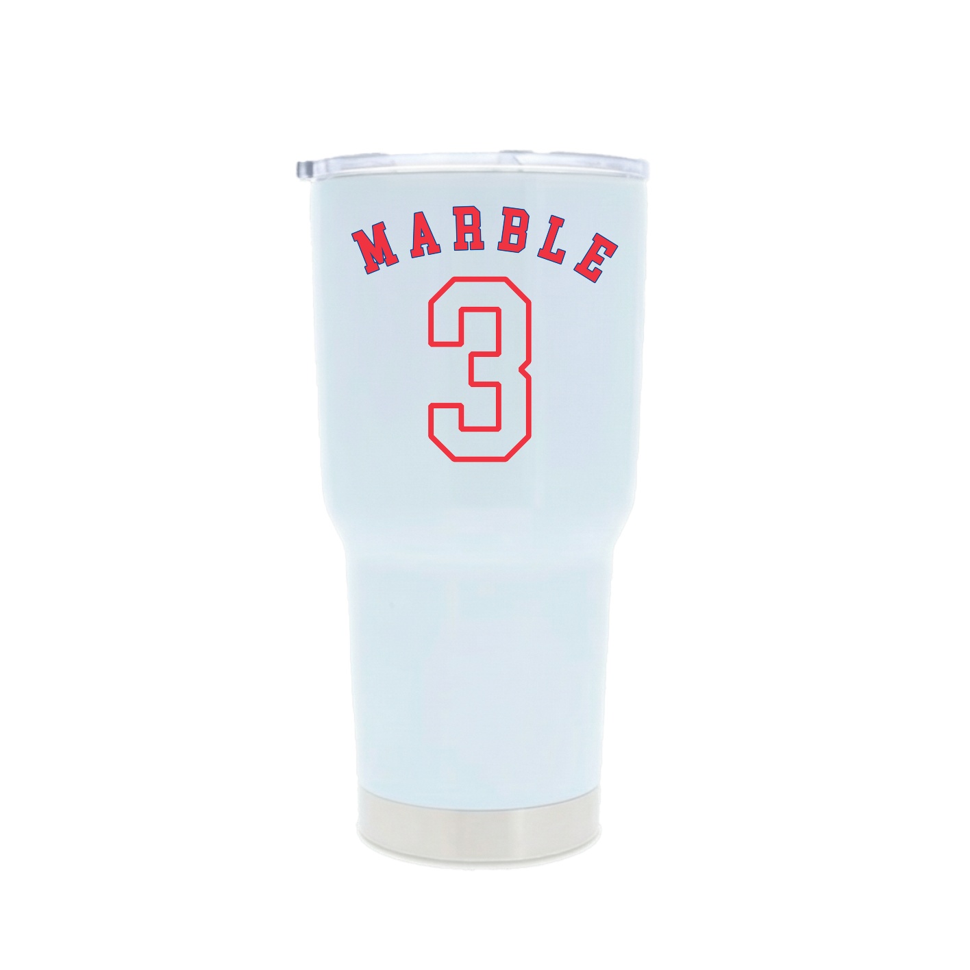 30oz Stainless Steel Tumbler — Shirsey Arch in White