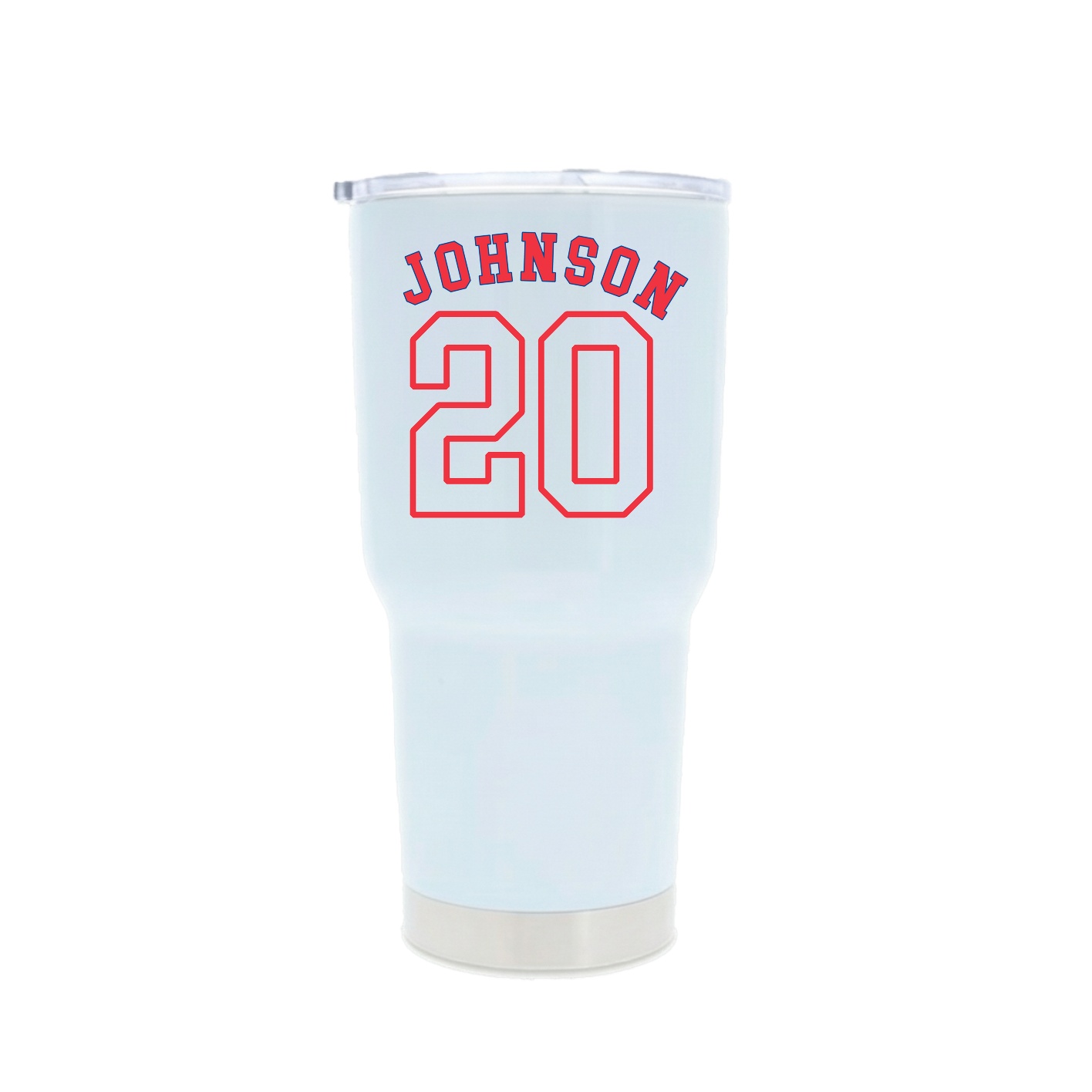 30oz Stainless Steel Tumbler — Shirsey Arch in White