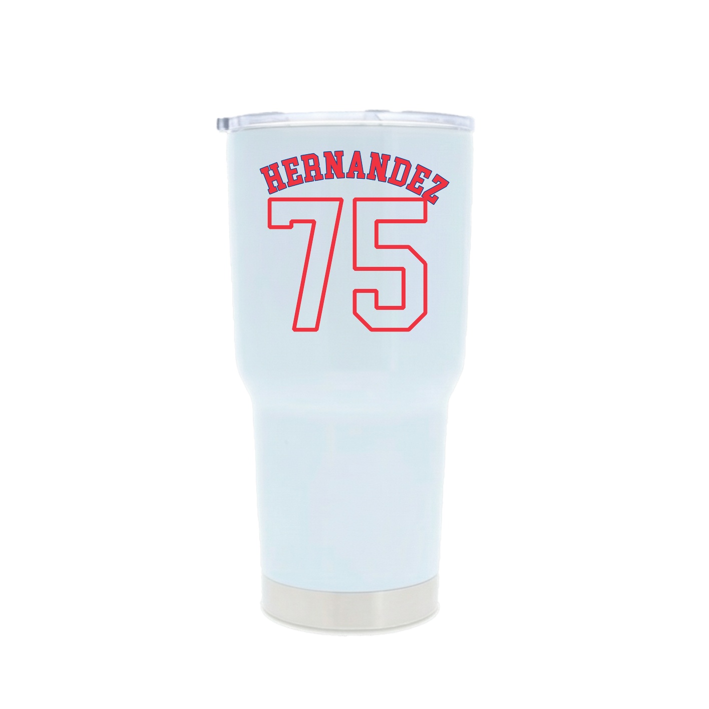 30oz Stainless Steel Tumbler — Shirsey Arch in White