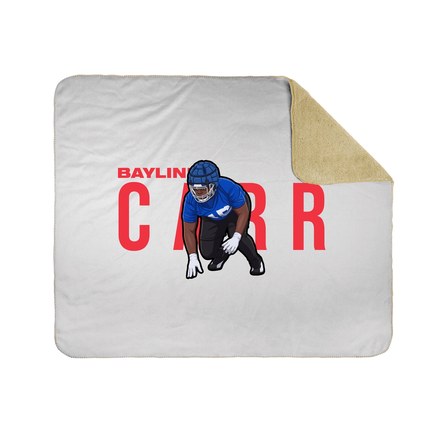 Throw Blanket — Player Name in White