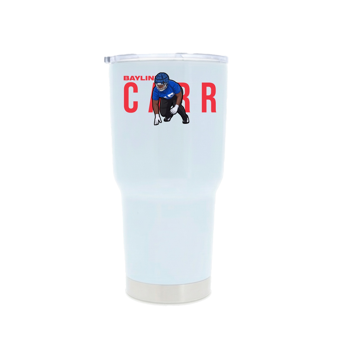 30oz Stainless Steel Tumbler — Player Name in White