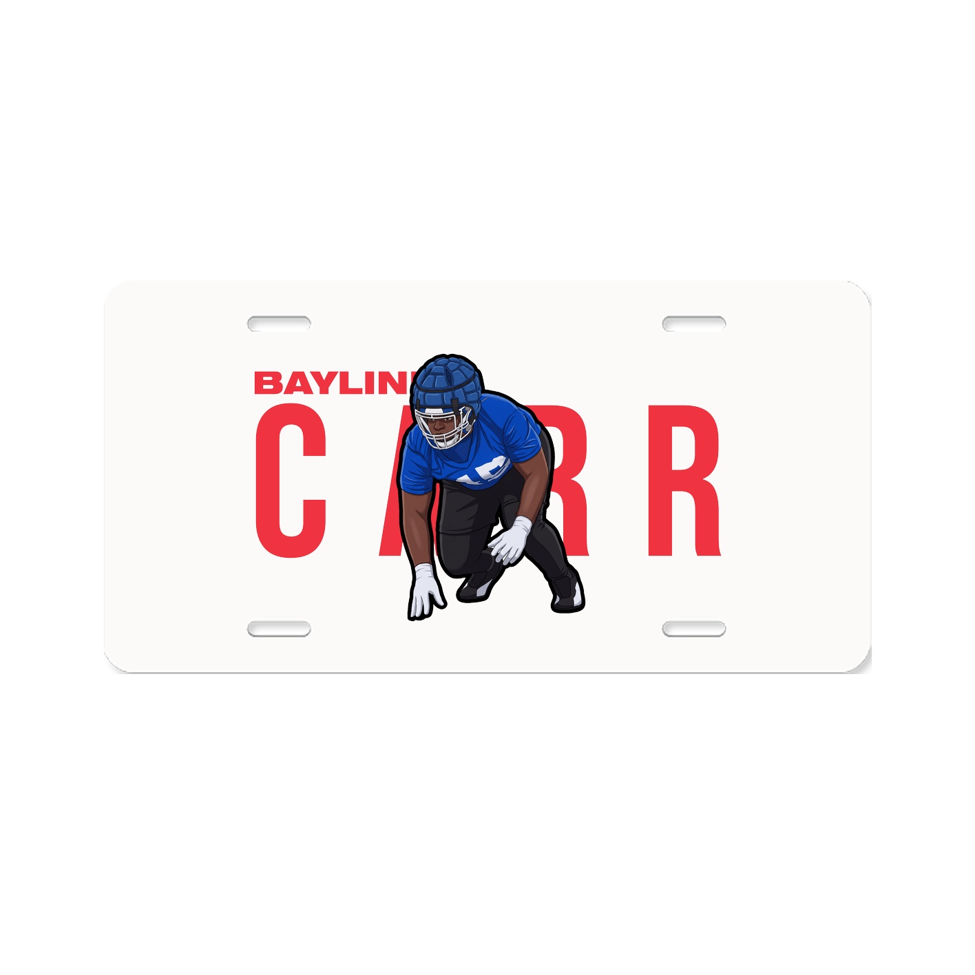 License Plate — Player Name in Classic