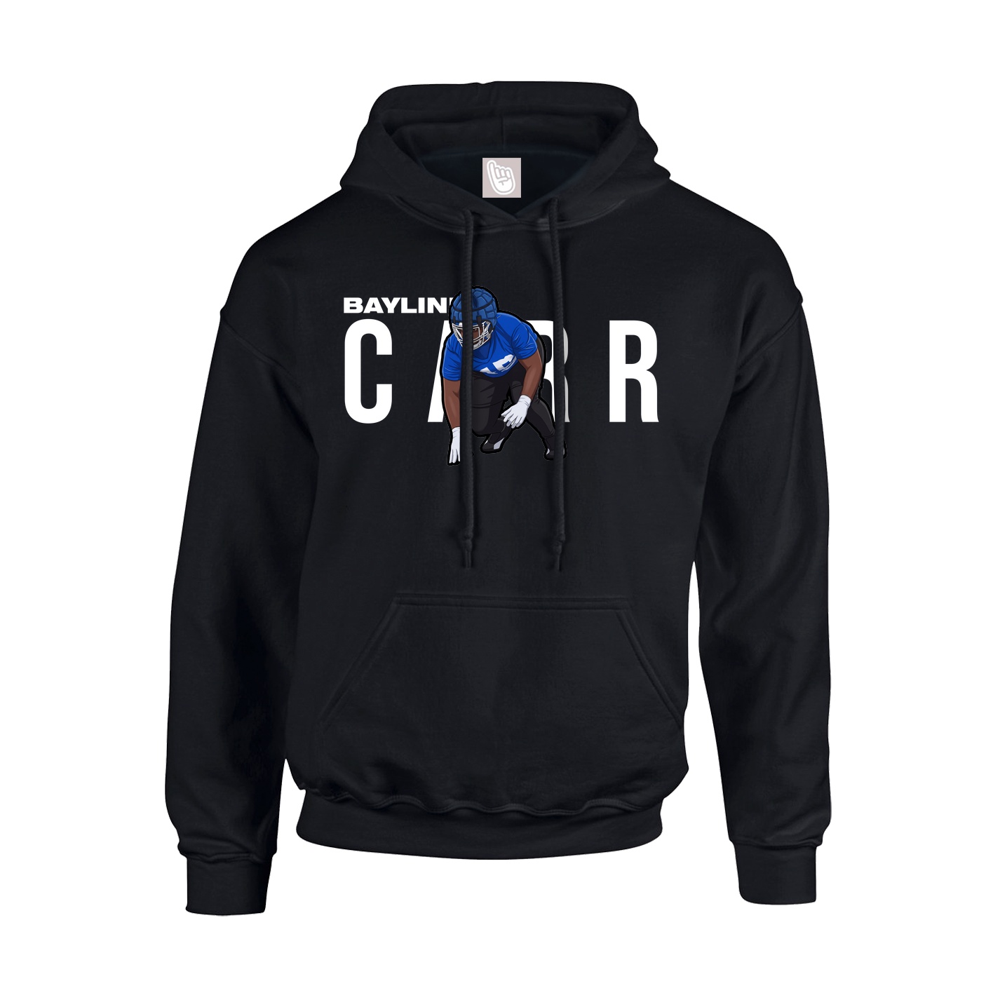 Youth Hoodie — Player Name in Black