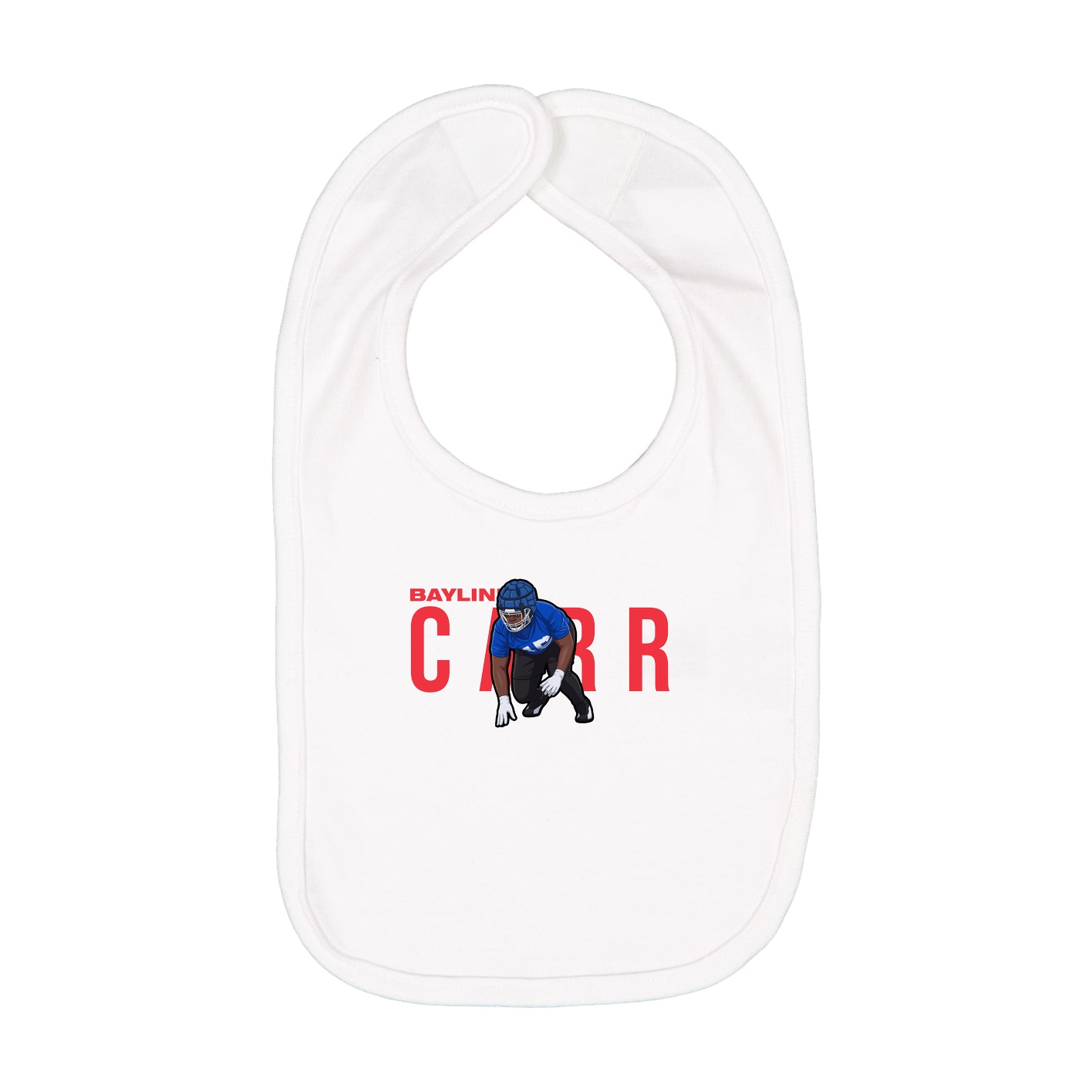 Infant Bib — Player Name in White