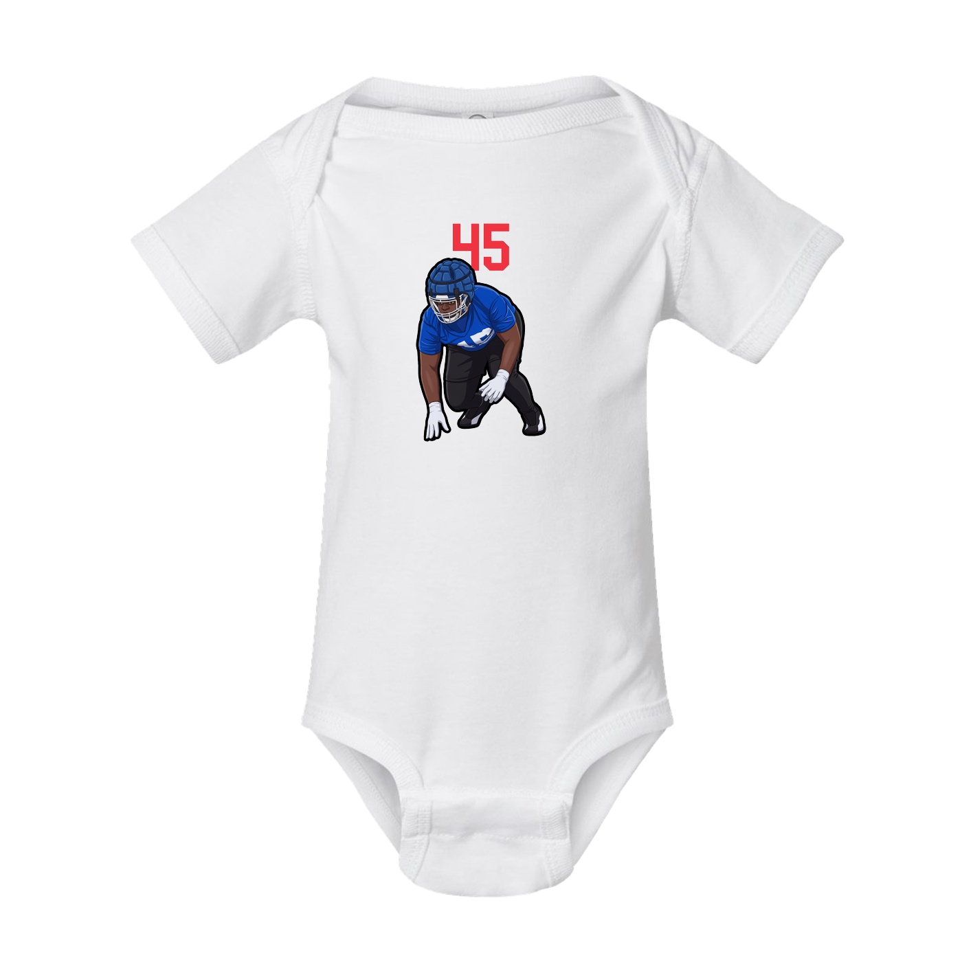 Baby Onesie — Number Top in White