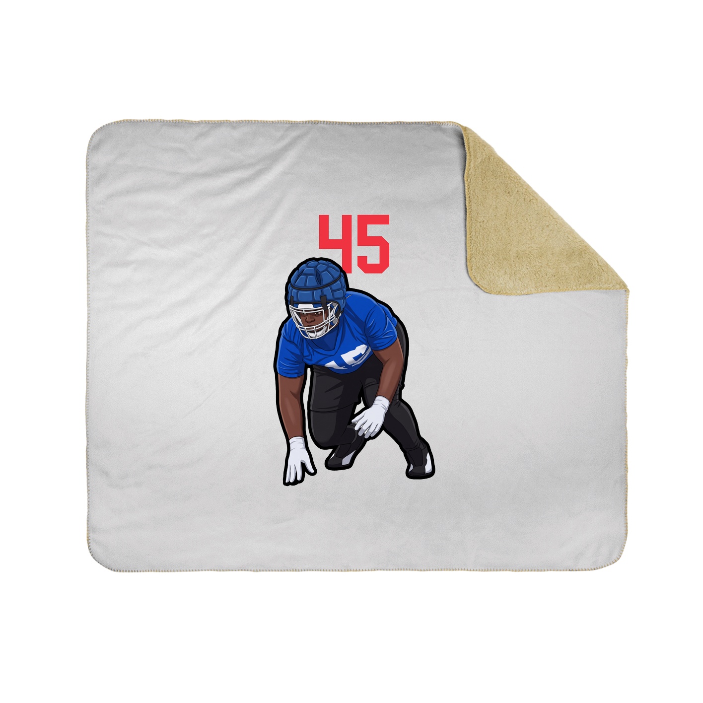 Throw Blanket — Number Top in White