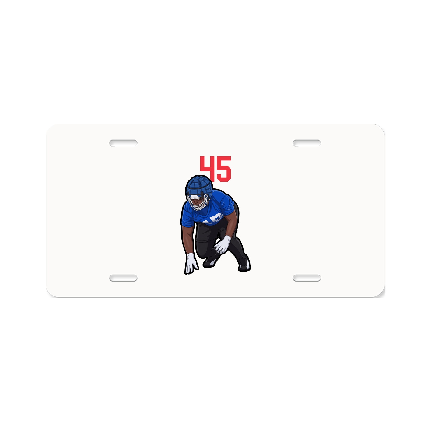 License Plate — Number Top in Classic