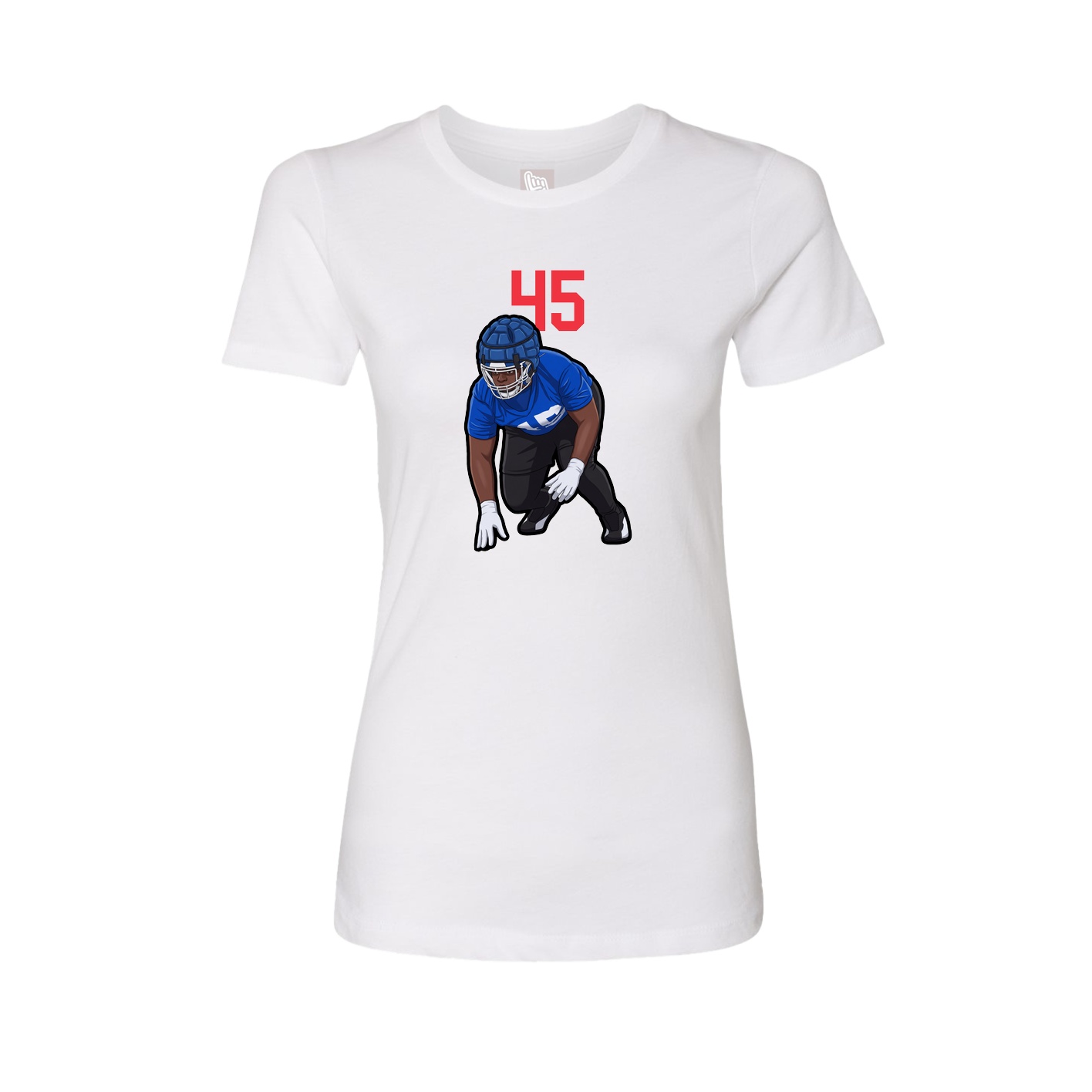 Fitted Women's Tee — Number Top in White