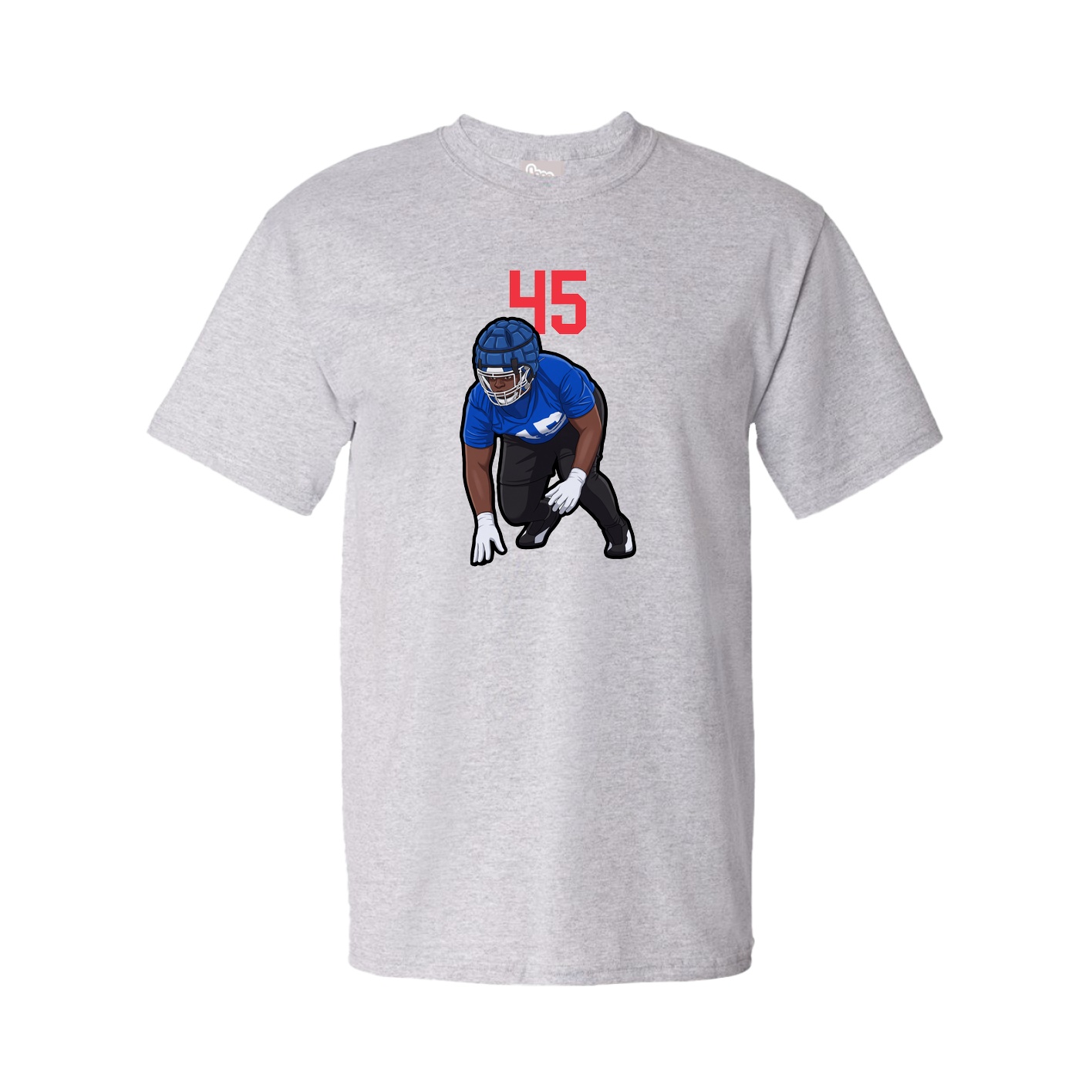 Youth Tee — Number Top in Grey