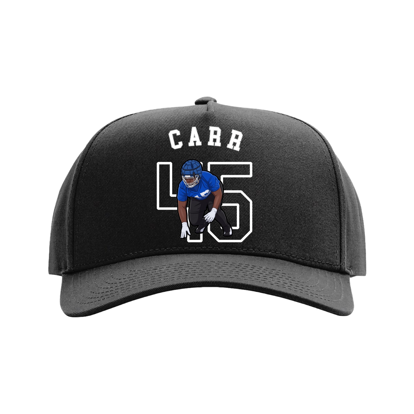 Full Fabric Five-Panel Champ Cap — Shirsey Arch in Black