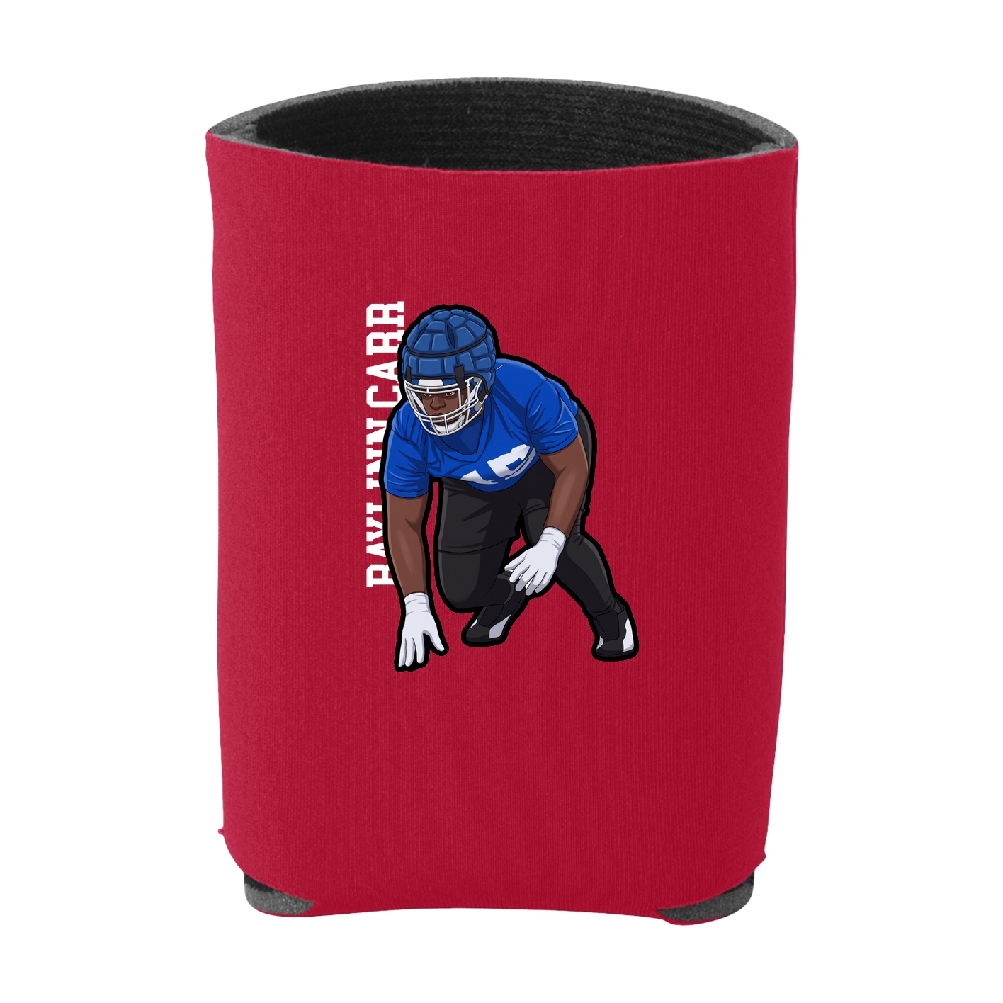 Can Holder — Name Vertical in Red