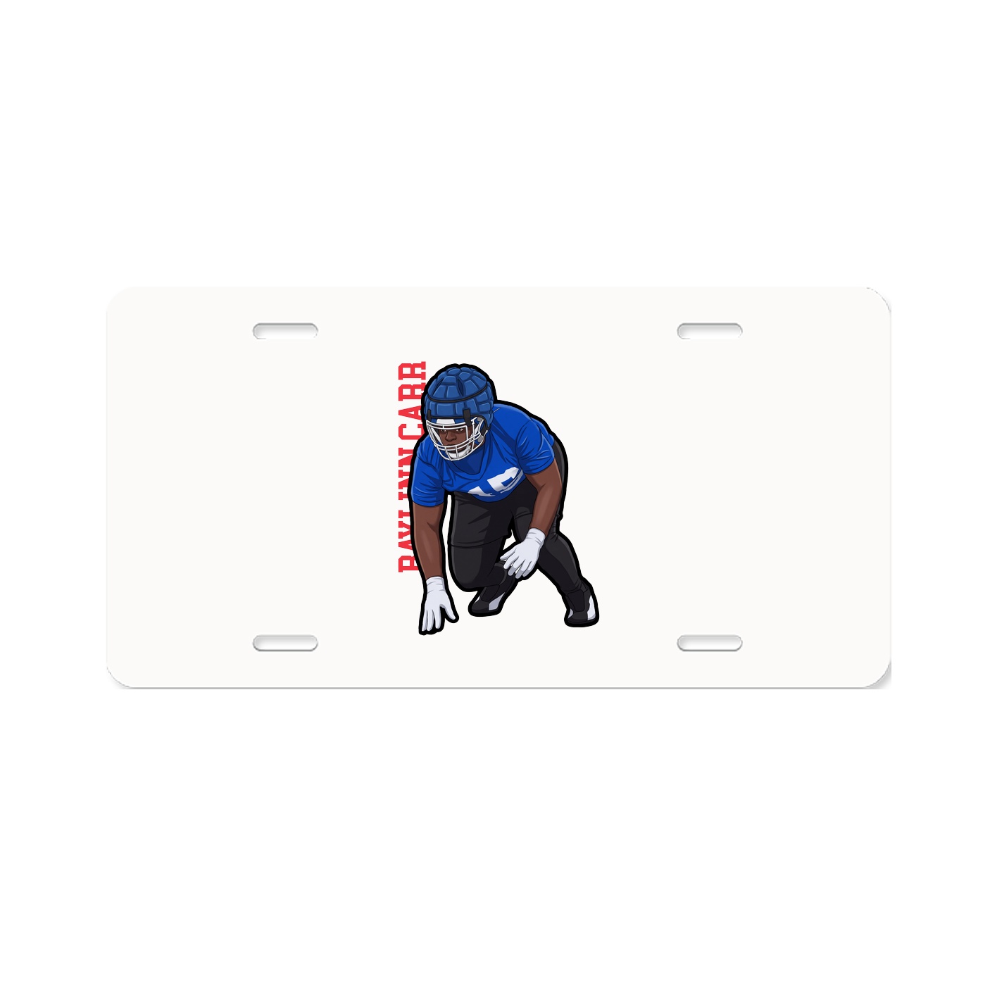 License Plate — Name Vertical in Classic