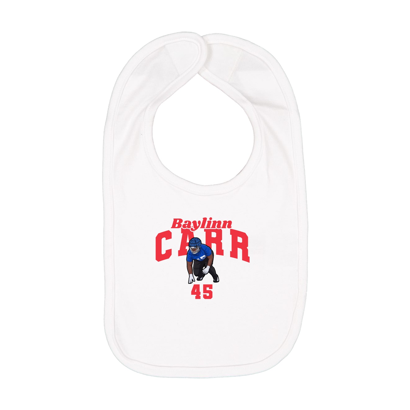 Infant Bib — Signature Arch in White