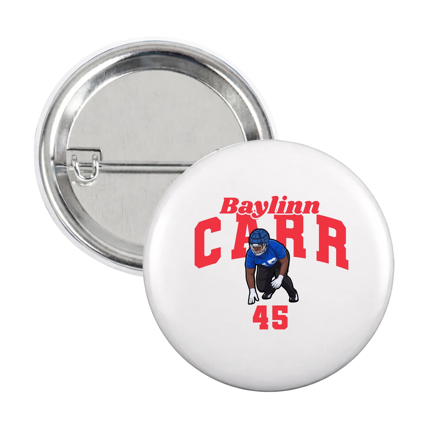 Game Day Button — Signature Arch in White