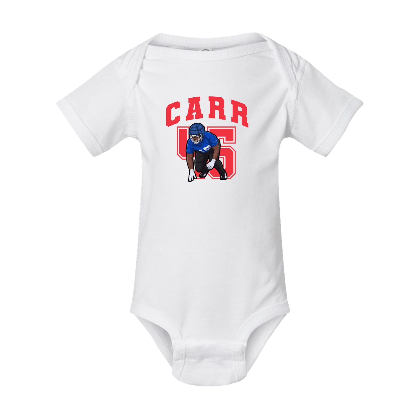 Baby Onesie — Number in White
