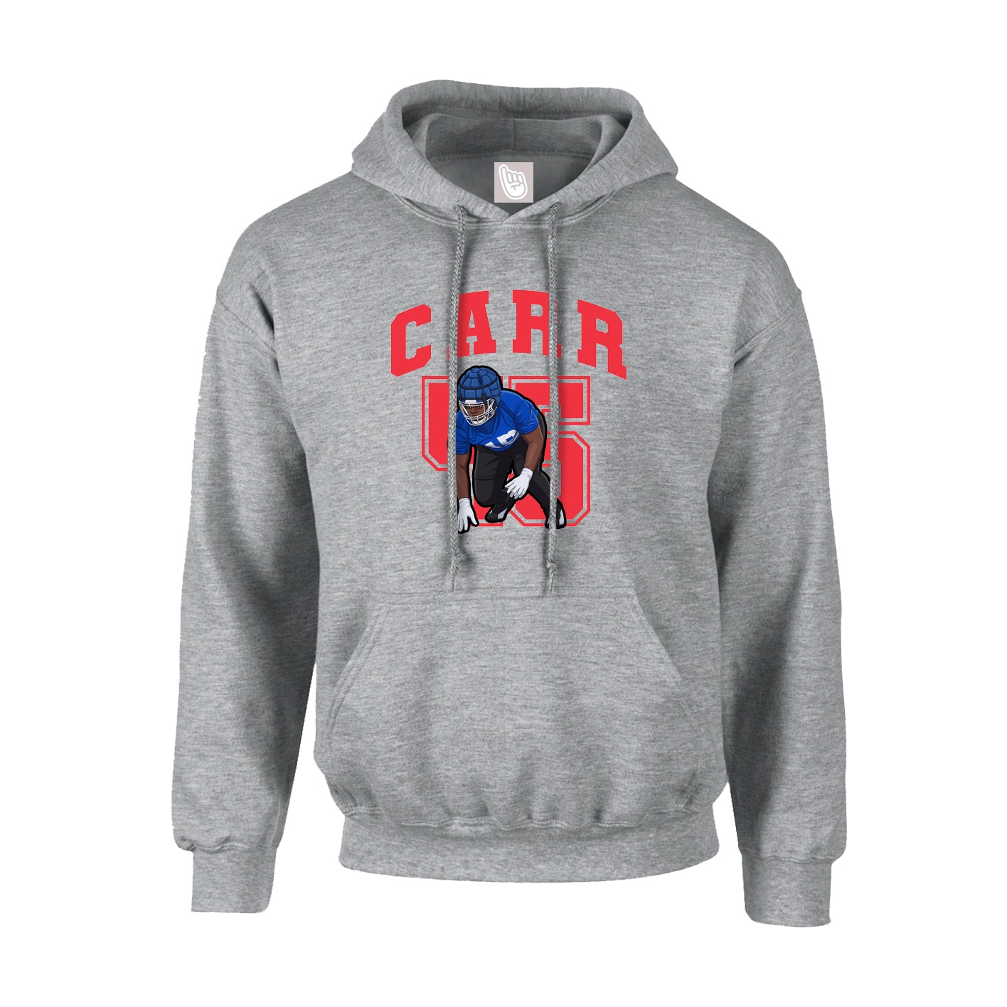 Hoodie — Number in Grey