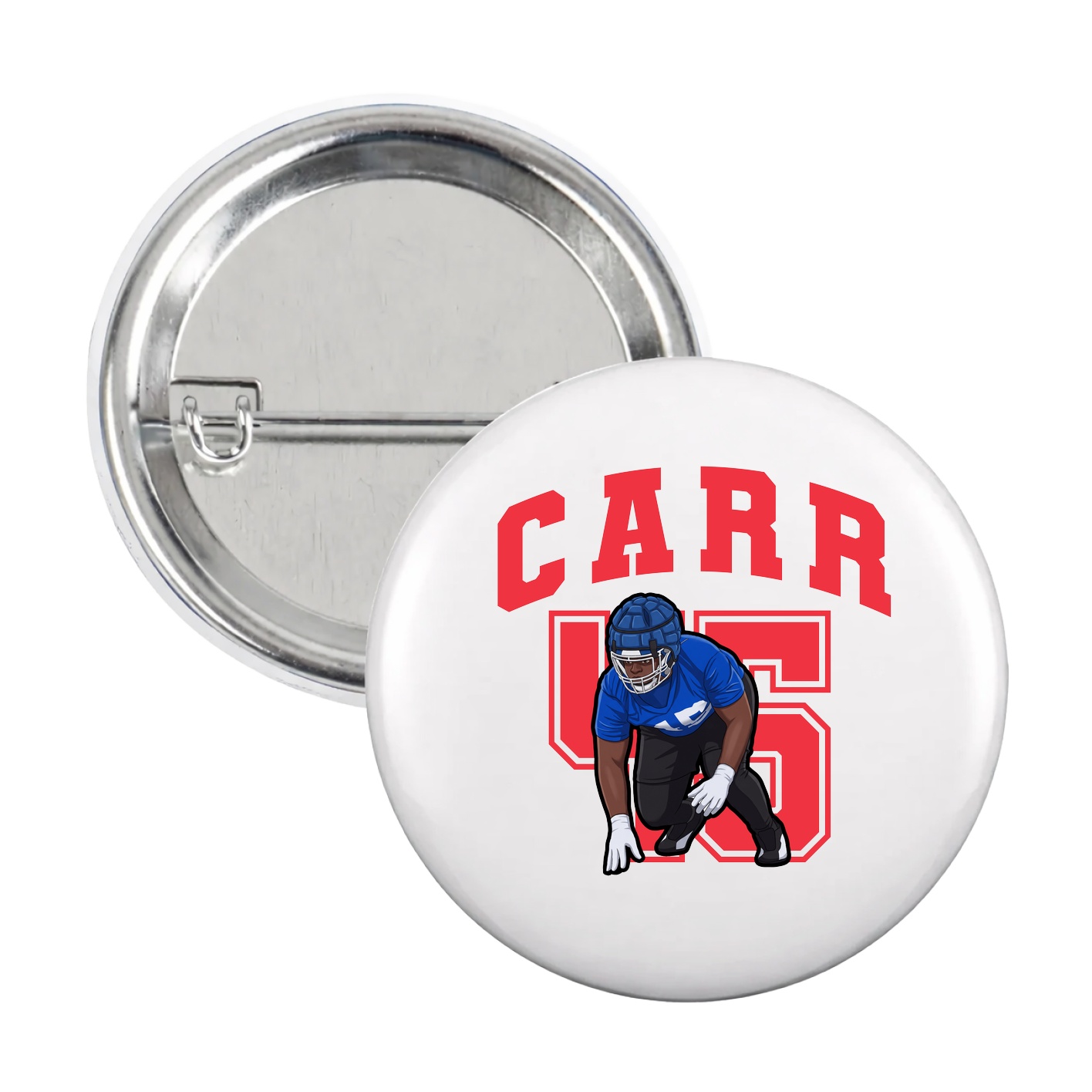 Game Day Button — Number in White