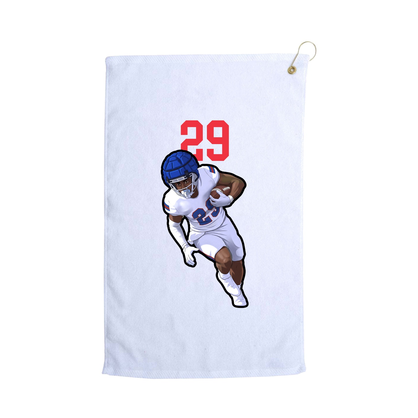 Golf Towel — Number Top in White