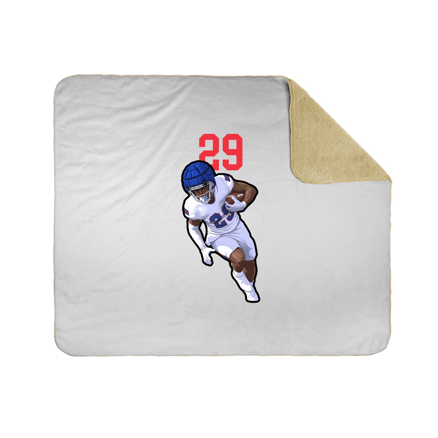Throw Blanket — Number Top in White