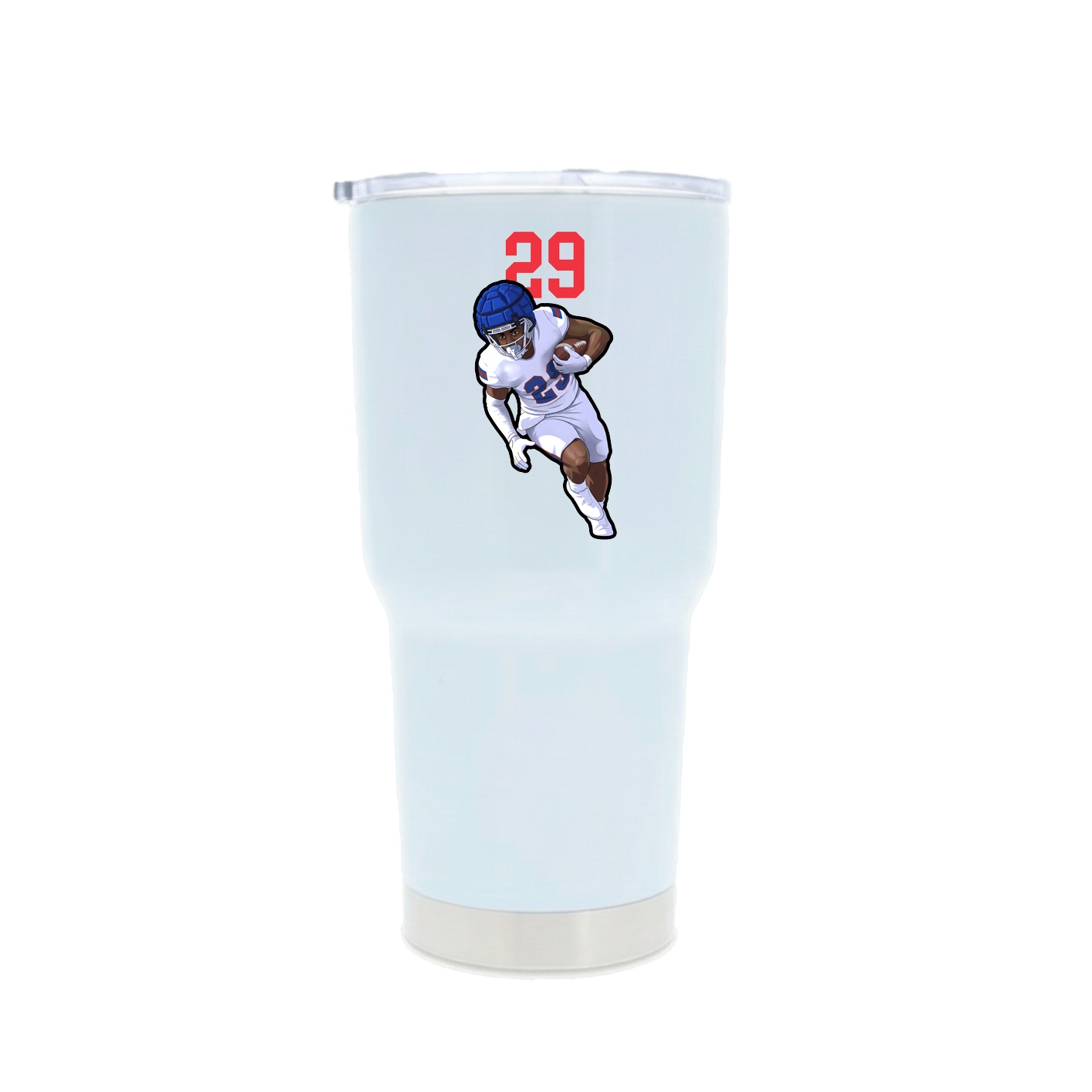 30oz Stainless Steel Tumbler — Number Top in White