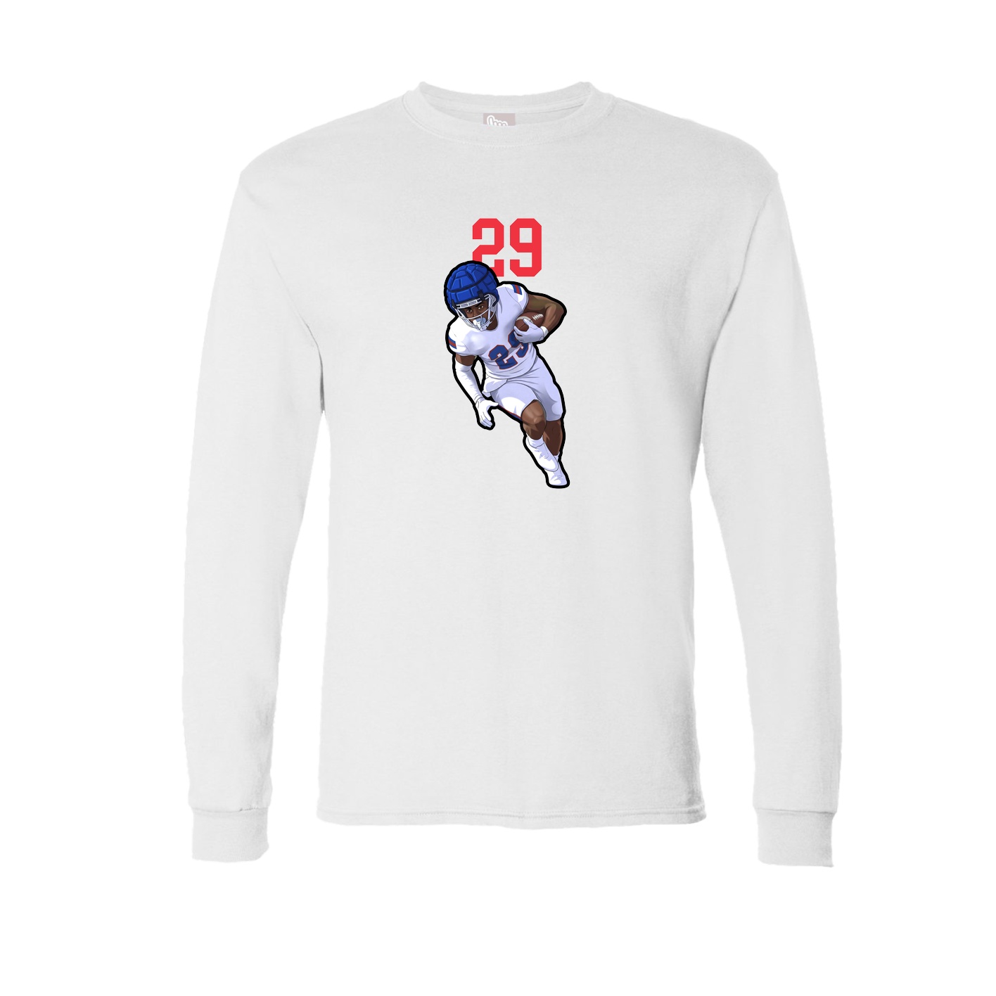 Long Sleeve Tee — Number Top in White