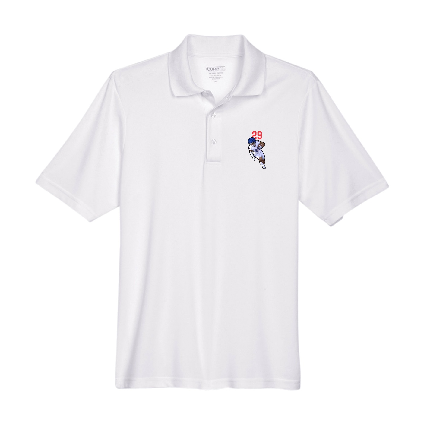 Performance Polo — Number Top in White