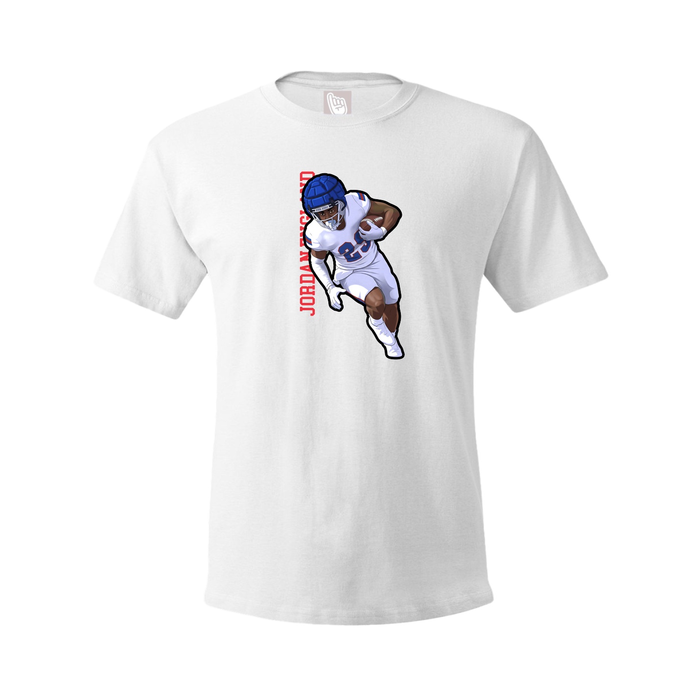 Tee — Name Vertical in White