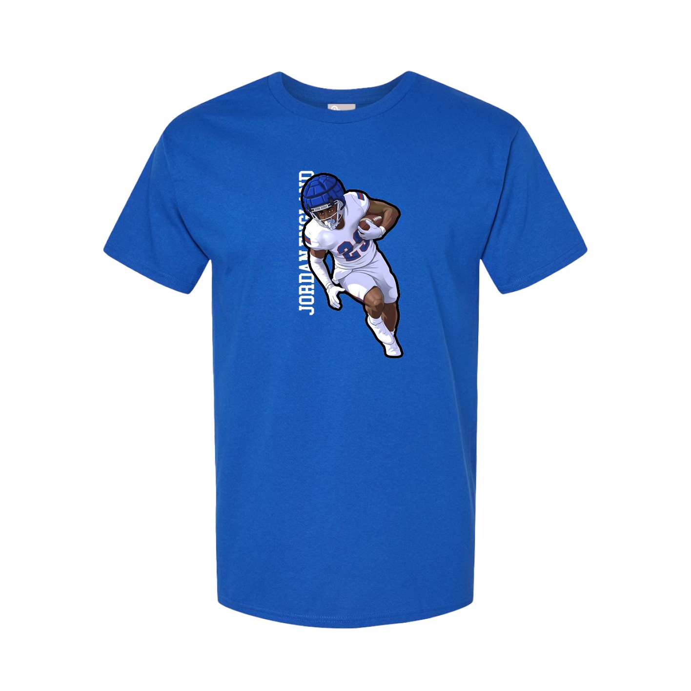 Youth Tee — Name Vertical in Royal