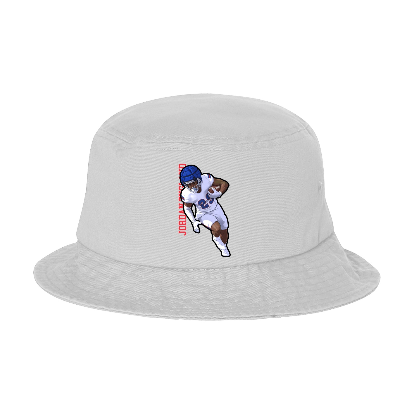 Bucket Cap — Name Vertical in White